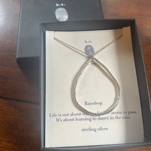 Be You sterling silver teardrop necklace
